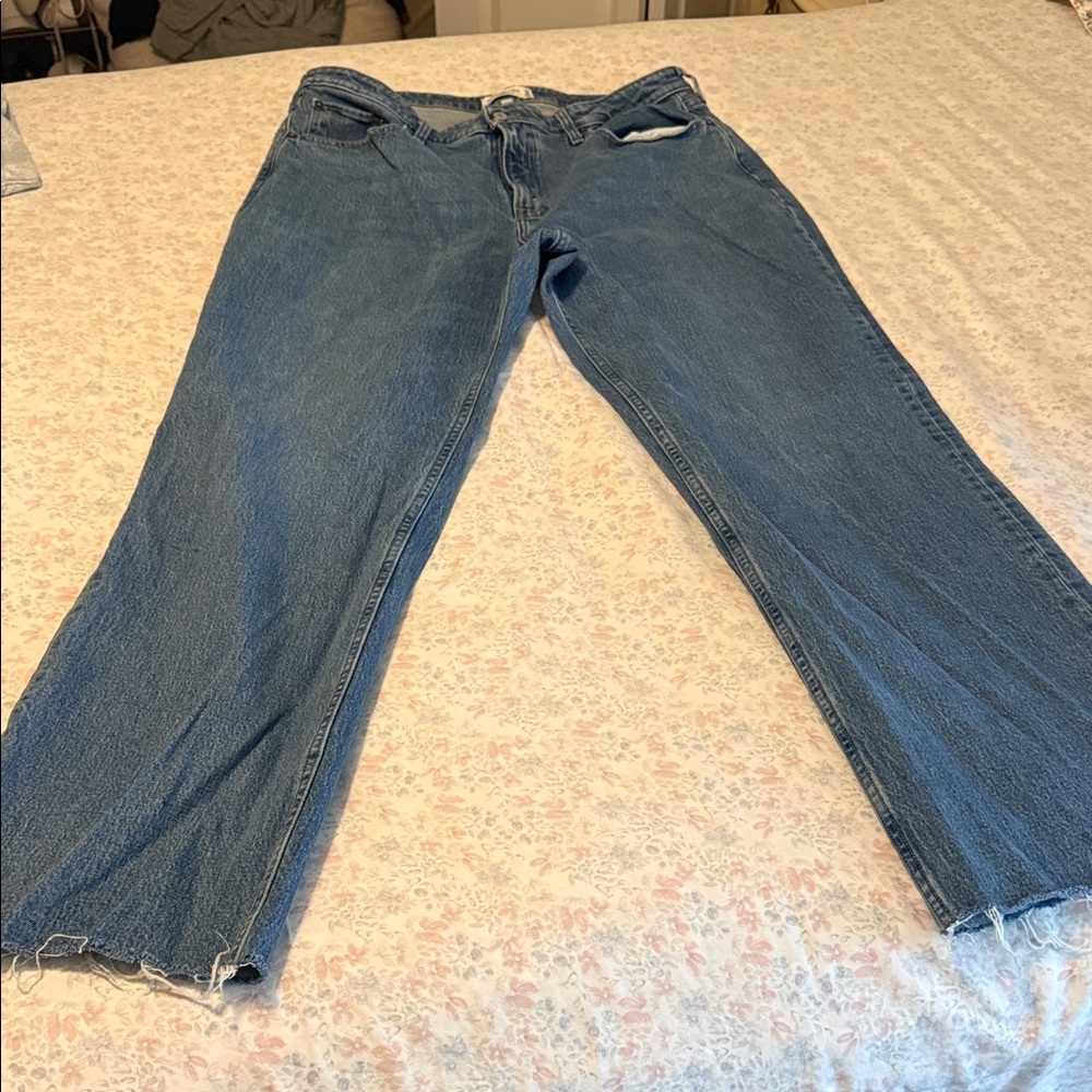 Abercrombie & Fitch Classic Blue Straight-Leg Jeans